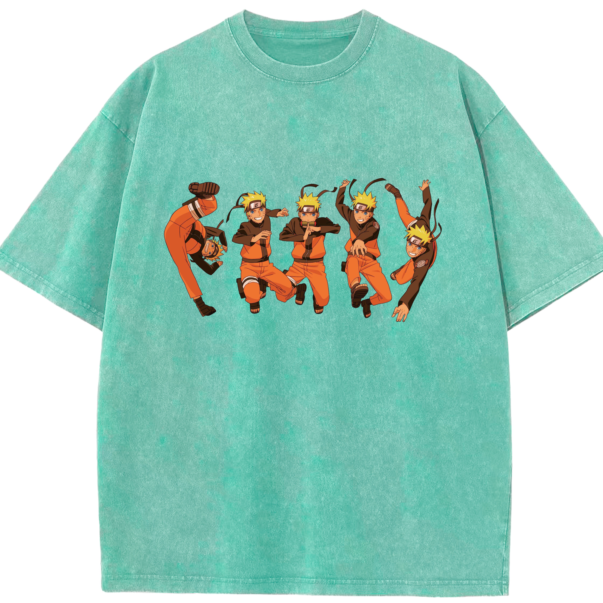 （画像用） NARUTO -ナルト- うずまき ナルト Uzumaki Naruto 綿100% ヴィンテージ風 半袖Tシャツ（フロントプリント）